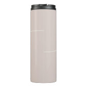 Monogram Modern Minimalistisch Pink Script Calligr Thermosbecher (Rückseite)