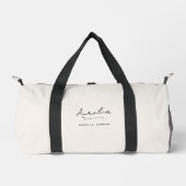 Monogram Modern Minimalistisch Script Feminine Gir Duffle Bag (Vorderseite)