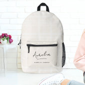 Monogram Modern Minimalistisch Script Neutral Kari Bedruckter Rucksack