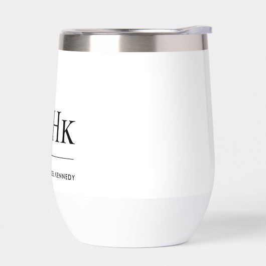 Monogram Modern Minimalistisch Simple EleganWhite (Links)