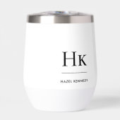 Monogram Modern Minimalistisch Simple EleganWhite (Vorderseite)