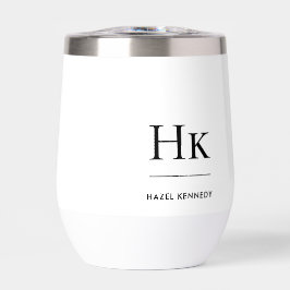 Monogram Modern Minimalistisch Simple EleganWhite