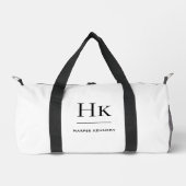 Monogram Modern Minimalistisch Simple Mit Monogram Duffle Bag (Vorderseite)
