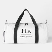 Monogram Modern Minimalistisch Simple Mit Monogram Duffle Bag (Rückseite)