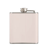 Monogram Modern Minimalistisch Stylish Blush Pink Flachmann (Rückseite)