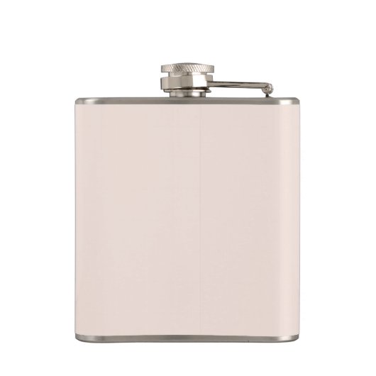 Monogram Modern Minimalistisch Stylish Blush Pink Flachmann (Rückseite)