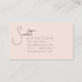 Monogram Modern Minimalistisches Beruflich Peach P Visitenkarte (Rückseite)