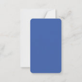 Monogram Modern Navy Blue Typografy Mitteilungskarte (Rückseite)