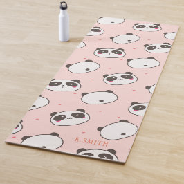 Monogram Modern Niedlich Panda Pattern Yogamatte