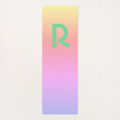 Monogram Modern Pink Aquamarin Lilac Yogamatte (Rückseite)