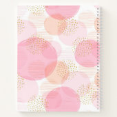 Monogram Modern Pink Girl Glitzer Personalisiert Notizblock (Rückseite)