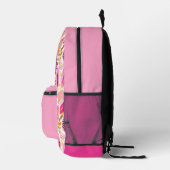 Monogram Modern Pink Gold Niedlich Girls School Bedruckter Rucksack (Rechts)