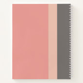 Monogram Modern Pink, Rose Sand & Grau Notizblock (Rückseite)