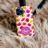 Monogram Modern Poppy Floral Muster Name Case-Mate iPhone Hülle