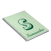 Monogram Modern Preppy Back-To-School Notizbuch Notizblock (Rechte Seite)