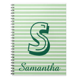 Monogram Modern Preppy Back-To-School Notizbuch Notizblock