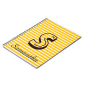 Monogram Modern Preppy Back-To-School Notizbuch Notizblock (Linke Seite)