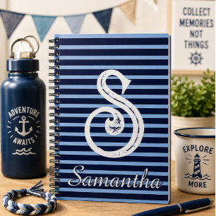 Monogram Modern Preppy Rückkehr-zur-Schule-Notizbu Notizblock