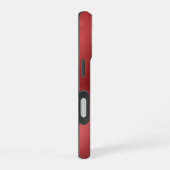 Monogram Modern Red Holiday iPhone 16 Hülle (Rechte Seite)