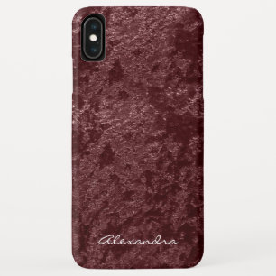 Monogram, Modern Red Velvet Imitat Case-Mate iPhone Hülle