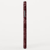 Monogram, Modern Red Velvet Imitats Stoff Case-Mate iPhone Hülle (Hinten/Rechts)