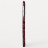 Monogram, Modern Red Velvet Imitats Stoff Case-Mate iPhone Hülle (Hinten/Links)