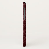 Monogram, Modern Red Velvet Imitats Stoff Case-Mate iPhone Hülle (Hinten/Links)