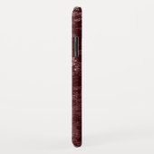 Monogram, Modern Red Velvet Imitats Stoff Case-Mate iPhone Hülle (Hinten/Rechts)