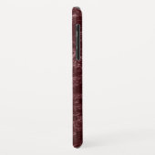 Monogram, Modern Red Velvet Imitats Stoff Case-Mate iPhone Hülle (Hinten/Links)