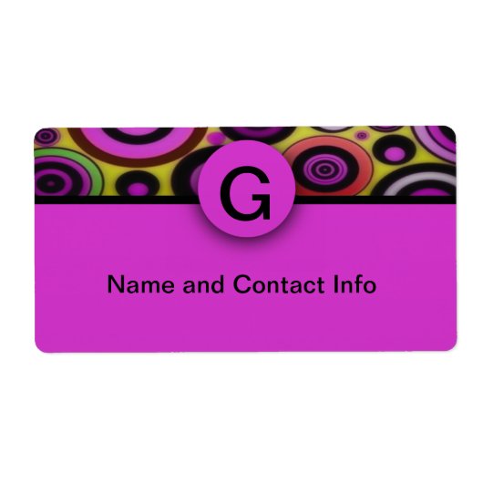 Monogram, Modern Retro Patternlabel (Vorne)