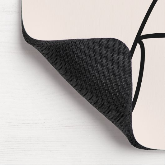 Monogram Modern Script Blush Pink Initialen Mousepad (Ecke)