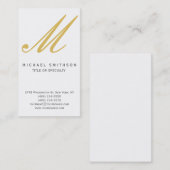 Monogram Modern Simple Business Card Visitenkarte (Vorne/Hinten)