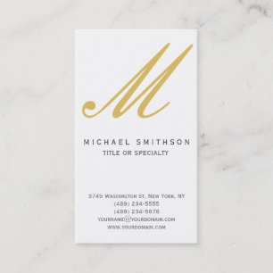 Monogram Modern Simple Business Card Visitenkarte