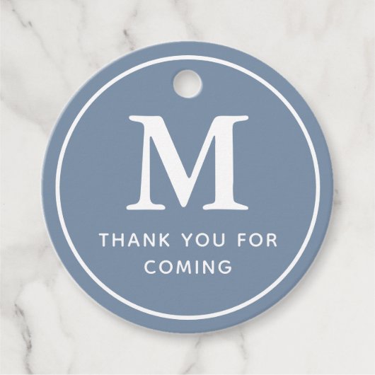 Monogram Modern Simple Chic Danke, dass du gekomme Geschenkanhänger (Vorderseite)
