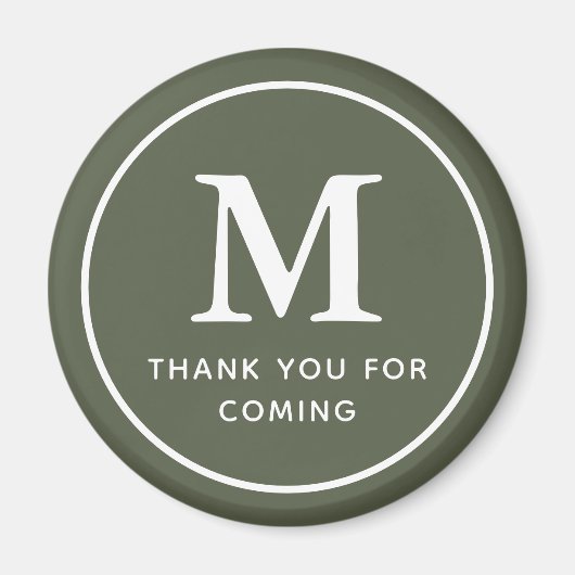 Monogram Modern Simple Chic Danke, dass du gekomme Magnet (Vorne)