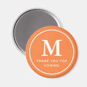 Monogram Modern Simple Chic Danke, dass du gekomme Magnet (Vorderseite/Rückseite)