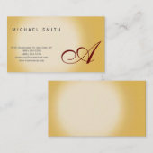 Monogram Modern Simple Consultant Business Card Visitenkarte (Vorne/Hinten)