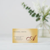 Monogram Modern Simple Consultant Business Card Visitenkarte (Stehend Vorderseite)
