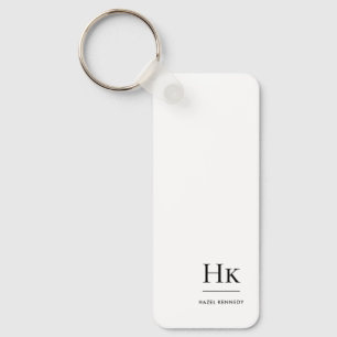Monogram Modern Simple elegant Minimalistisch Schlüsselanhänger