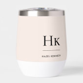 Monogram Modern Simple Eleganush Blush Pink Custom (Vorderseite)