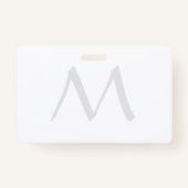 Monogram Modern Simple Minimalist Plain Ausweis (Vorderseite)