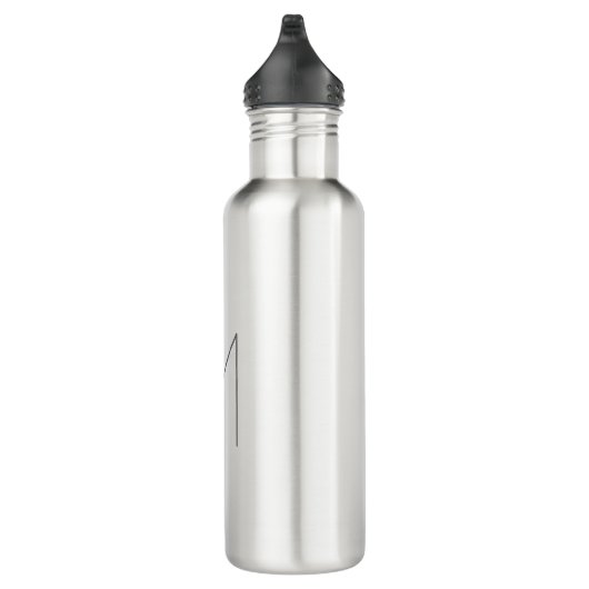 Monogram Modern Simple Minimalist Plain Edelstahlflasche (Rechts)