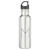 Monogram Modern Simple Minimalist Plain Edelstahlflasche (Vorderseite)