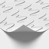 Monogram Modern Simple Minimalist Plain Geschenkpapier (Ecke)