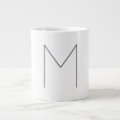Monogram Modern Simple Minimalist Plain Jumbo-Tasse (Vorderseite)