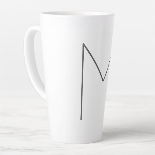 Monogram Modern Simple Minimalist Plain Milchtasse (Linke Ecke)