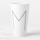 Monogram Modern Simple Minimalist Plain Milchtasse (Vorderseite)