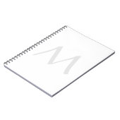 Monogram Modern Simple Minimalist Plain Notizblock (Linke Seite)