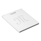 Monogram Modern Simple Minimalist Plain Notizblock (angewinkelt)