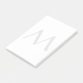 Monogram Modern Simple Minimalist Plain Post-it Klebezettel (angewinkelt)